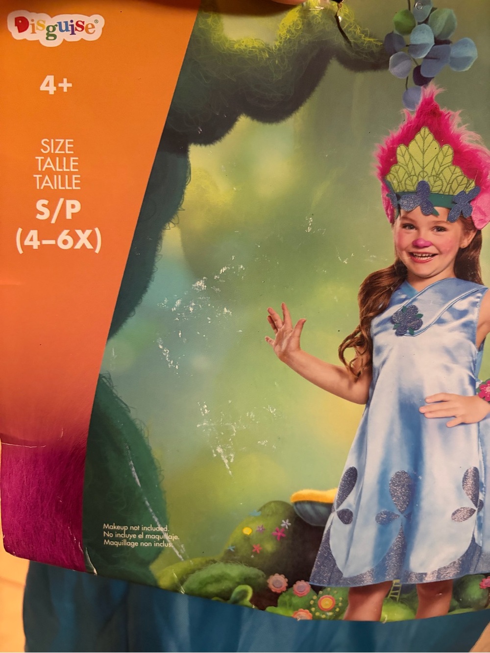Blue Troll Dress Halloween Costume for Kids (4-6X)
